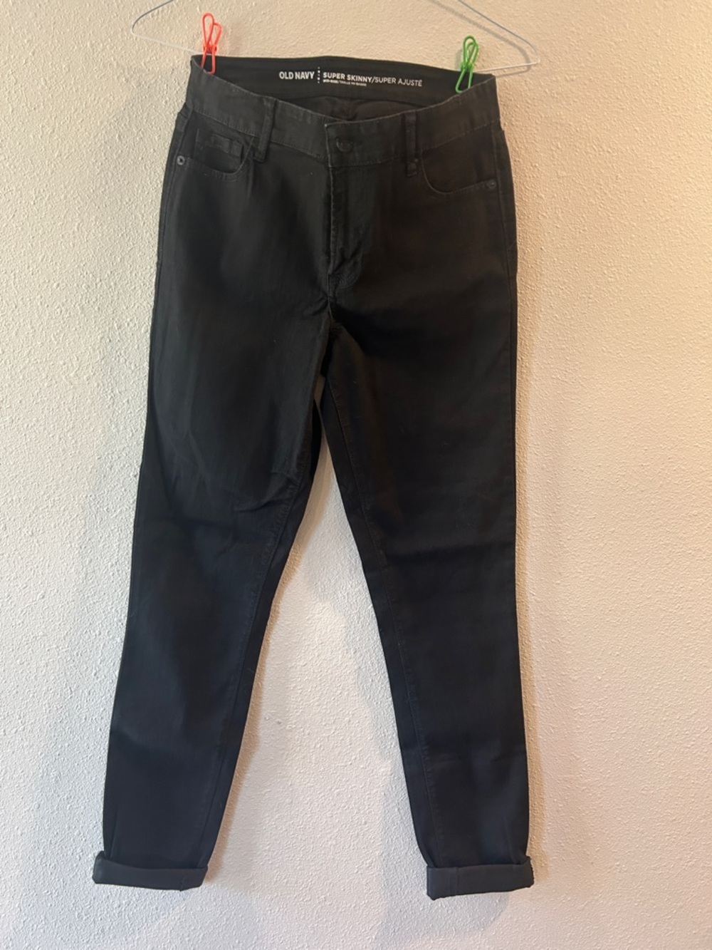 Old Navy Black Women’s Size 6 Tall Super Skinny Jeans USED